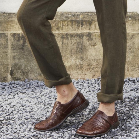 JOSEF SEIBEL | NWOT MEN'S LEATHER SHOES SANDALS |  MARONE | EU 46  US 12 - 12.5 - Picture 5 of 16